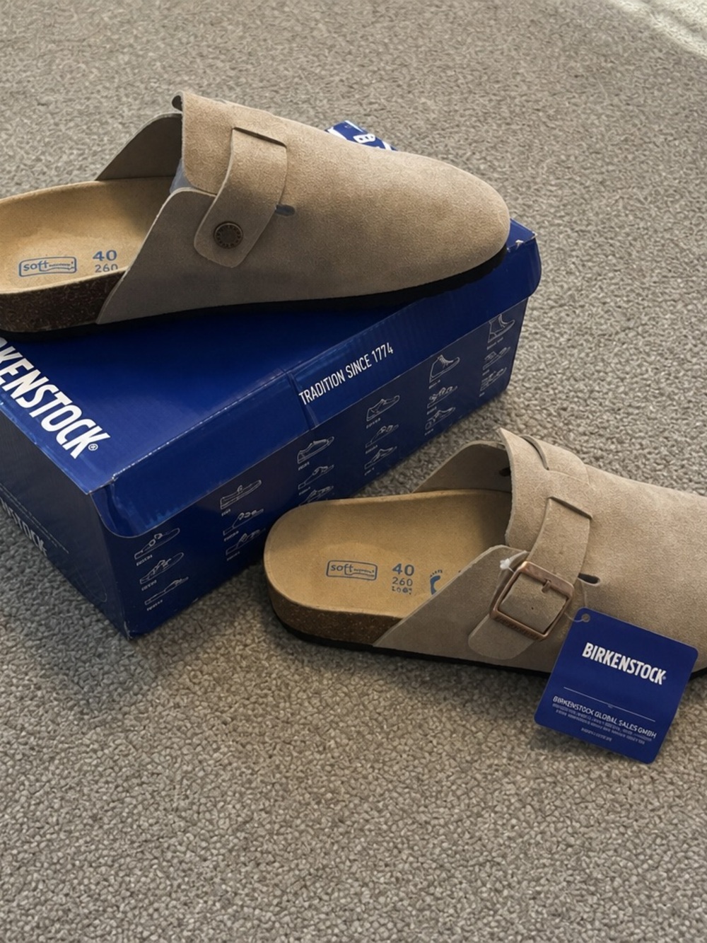 Birkenstock Boston Braided Narrow Suede Clog